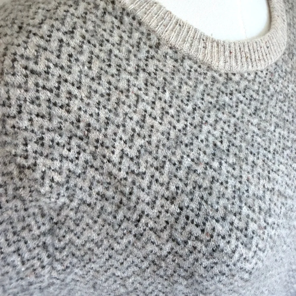 J.Crew Mens Merino Wool Blend Donegal Herringbone Crewneck Sweater Large